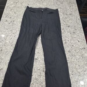 J Jill Pants Womens Size 12  Gray Linen Blend Stretch Casual Career